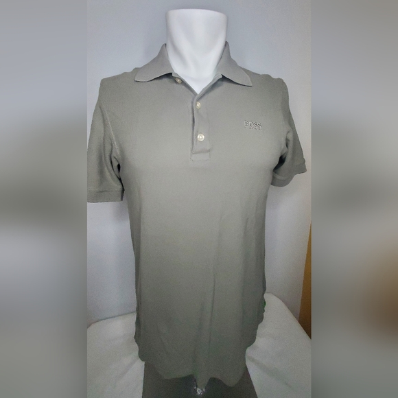 Hugo Boss Other - BOSS Hugo Boss -Size M-Polo Shirt -Green Cotton Garment- Preppy- Collar Neck